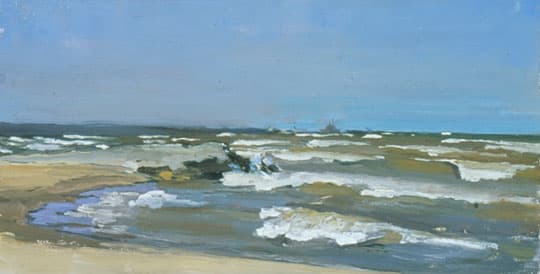 Yaz Krehbiel — Lake XII, Oil on board