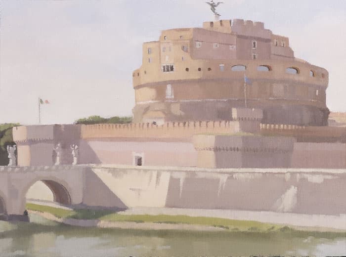 Yaz Krehbiel — Castel St. Angelo #2. oil on paper